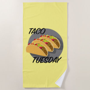 Serviette De Plage Taco Tuesday Design - Beach Towel