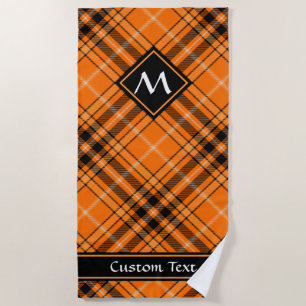 Serviette De Plage Tartan orange d'Halloween