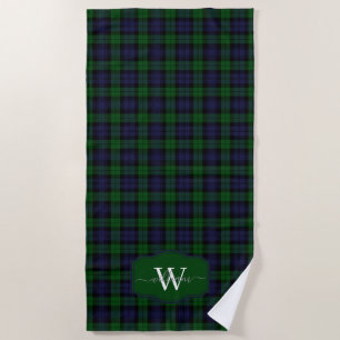Serviette De Plage Tartan Plaid écossais noir classique Black Watch M
