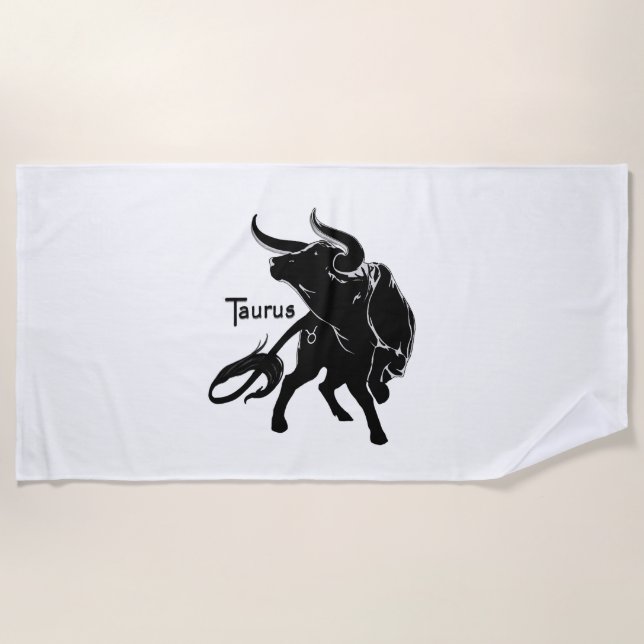 Serviette De Plage Taurus puissant le Zodiaque Bull (Devant)