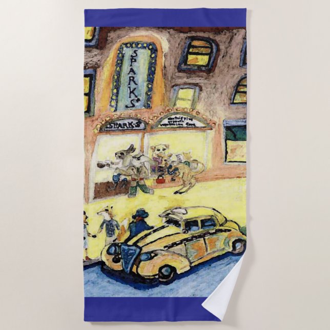 Serviette De Plage Taxi 🚕 (Devant)