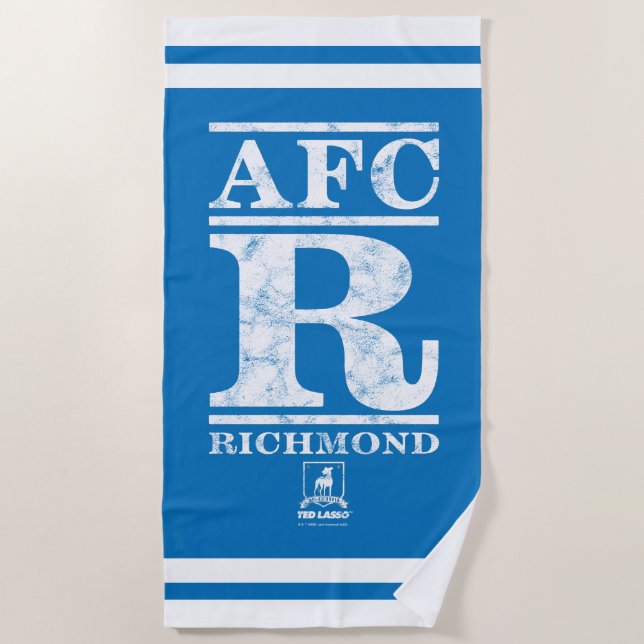Serviette De Plage Ted Lasso | AFC R Richmond Text Logo (Devant)
