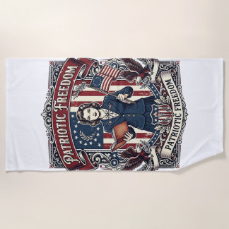 Serviette De Plage Tee-shirt graphique vectoriel enseignant patriotiq