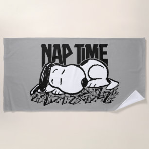 Serviette De Plage Tee - shirt   Snoopy Nap Time