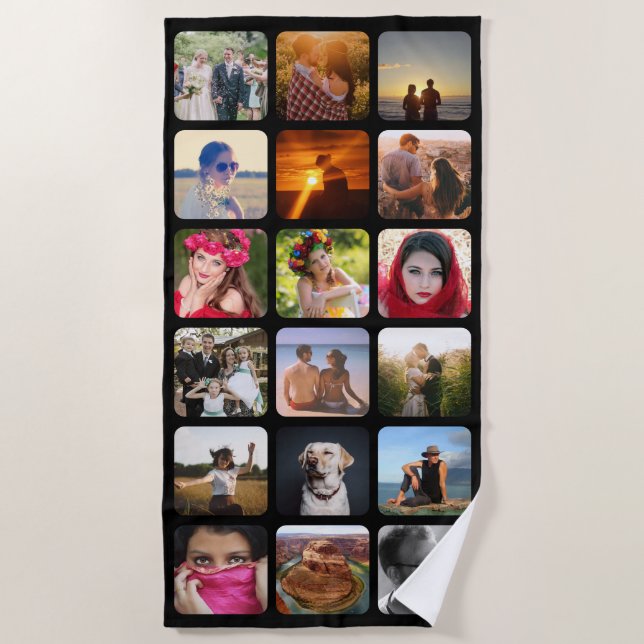 Serviette De Plage Télécharger votre photo (Devant)