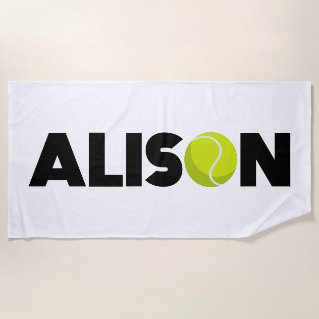 Serviette De Plage Tennis d'Alison (Devant)