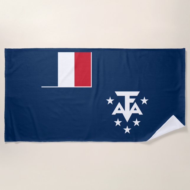 Serviette De Plage Terres australes françaises de l'Antarctique (Devant)