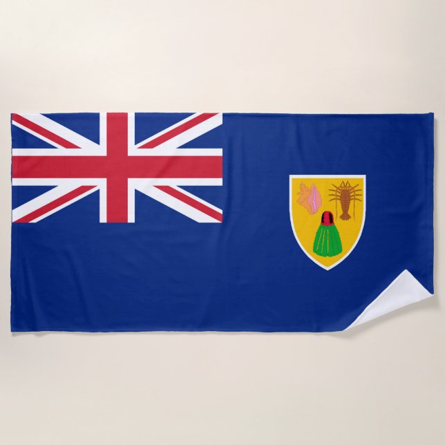 Serviette De Plage Territoire britannique Turks & Caicos Drapeau Beac (Devant)