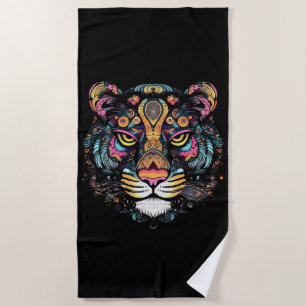 Serviette De Plage Tête de Tigre Incroyable