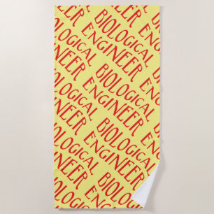 Serviette De Plage Texte de l'ingénieur biologique