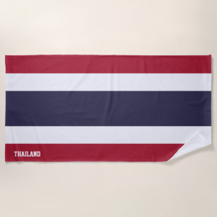Serviette De Plage Thaïlande Drapeau magnifique patriotique