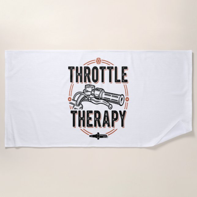 Serviette De Plage Thérapie de gaz Grip Motorcycle (Devant)