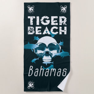 Serviette De Plage Tiger Beach Bahamas Shark Diving