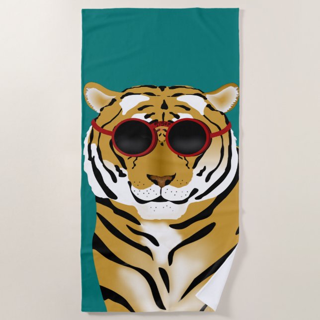 Serviette De Plage Tiger Beach Towne (Devant)