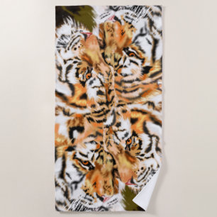 Serviette De Plage Tigers Couple Beach Towne Famille Miroir Design