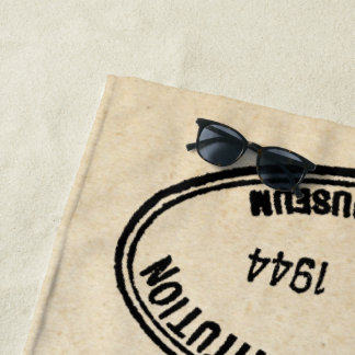 Serviette De Plage Timbre de bibliothèque Établissement Smithsonian 1