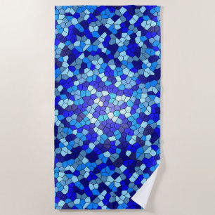 Serviette De Plage Tons de verre de couleur bleue par Shirley Taylor