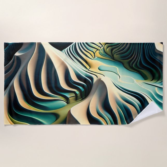 Serviette De Plage Topographic currents (Devant)