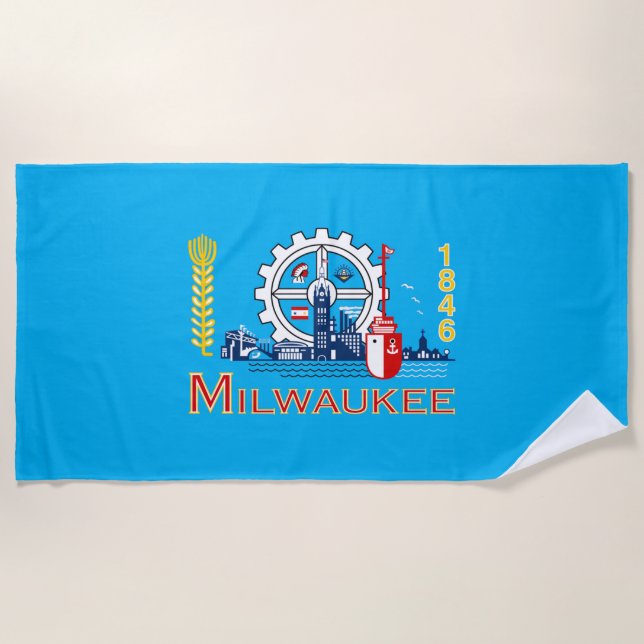 Serviette De Plage Torchon de plage de Milwaukee (Devant)