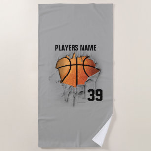 Serviette De Plage Torn Basketball Beach Towel