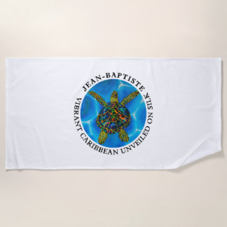 Serviette De Plage Tortue arc-en-ciel