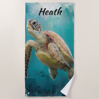 Serviette De Plage Tortue modifiable