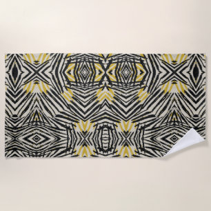 Serviette De Plage Touches de couleur vives et lignes dynamiques