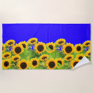 Serviette De Plage Tournesol Plage Serviette Ukraine Drapeau Couleurs