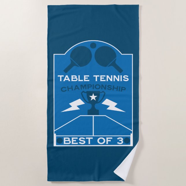 Serviette De Plage Tournoi de tennis de table (Devant)
