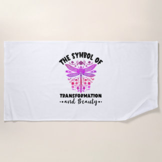 Serviette De Plage Transformation Beauté Nature Insectes libellules D