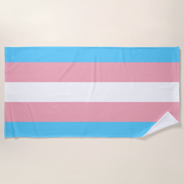 Serviette De Plage Transgender flag trans pride LGBT symbol gay homos (Devant)