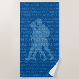 Serviette De Plage Trekking en santé Royal Blue