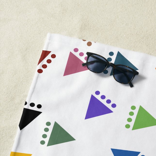 Serviette De Plage Triangles Boho (En situation)
