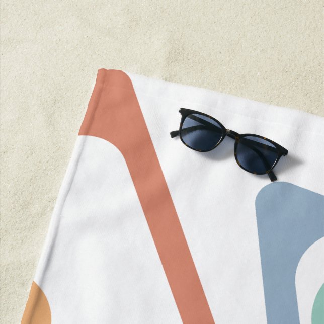 Serviette De Plage Triangles Pastel (En situation)