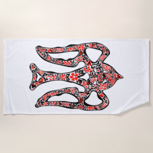 Serviette De Plage Trident de l'emblème national ukrainien tryzub sty