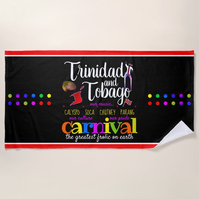 Serviette De Plage Trinité-et-Tobago - Notre culture Notre fierté (NO (Devant)