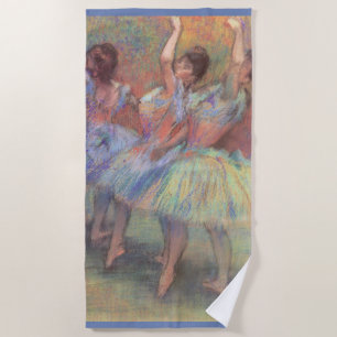 Serviette De Plage Trois danseurs d'Edgar Degas, Ballet Art Vintage