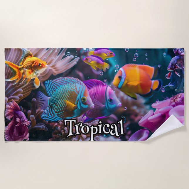 Serviette De Plage Tropic Biodiversity (Devant)