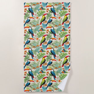 Serviette De Plage Tropical Toucan Canopy