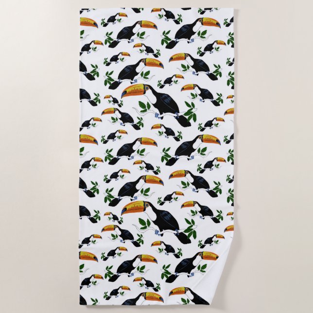 Serviette De Plage Tropical Toucans - Playful Jungle (Devant)