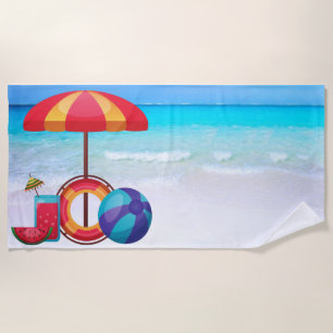 Serviette de plage Tropical Umbrella