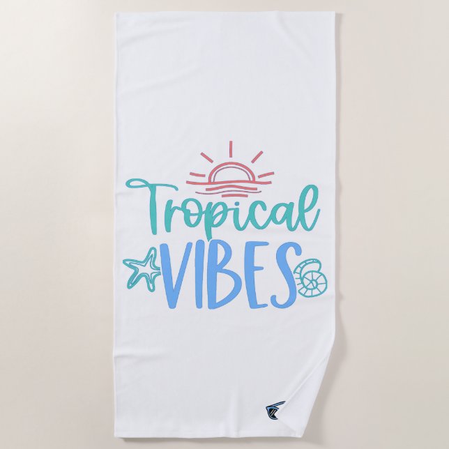 Serviette De Plage Tropical Vibes Beach Towel (Devant)