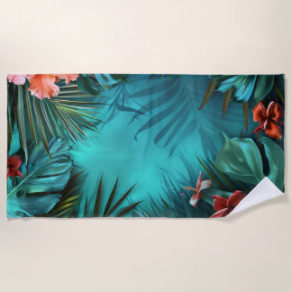 Serviette de plage tropicale