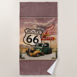 Serviette De Plage Trouvez vos coups de pied sur la route 66