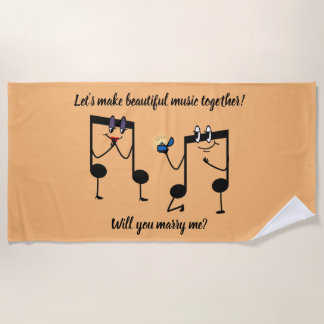 Serviette de plage - Tu veux m'épouser ?