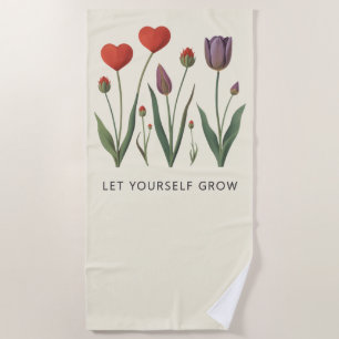 Serviette De Plage Tulipes en forme de cœur Floral Heart Laissez-vous