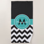 Turquoise noir Chevron