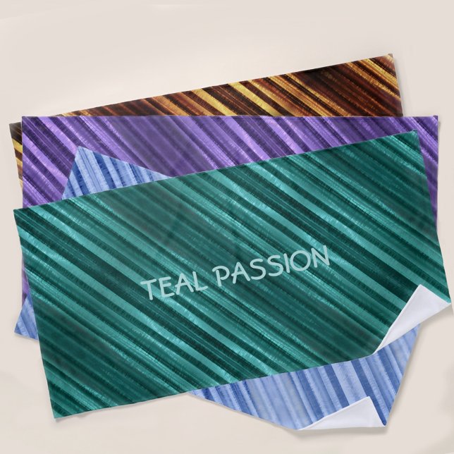 Serviette De Plage Turquoise Passion diagonale triée personnalisée (Créateur téléchargé)