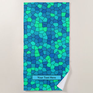 Serviette De Plage Turquoise Vert Cyan Bleu Motif