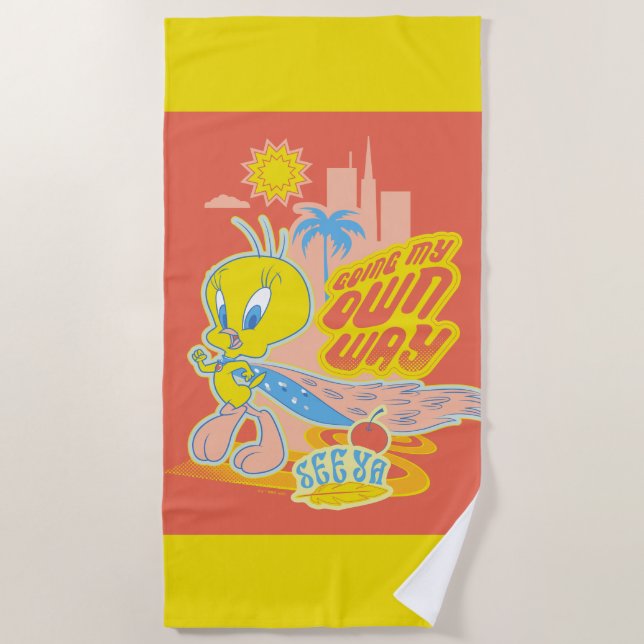 Serviette De Plage TWEETY™ - Mon propre chemin (Devant)